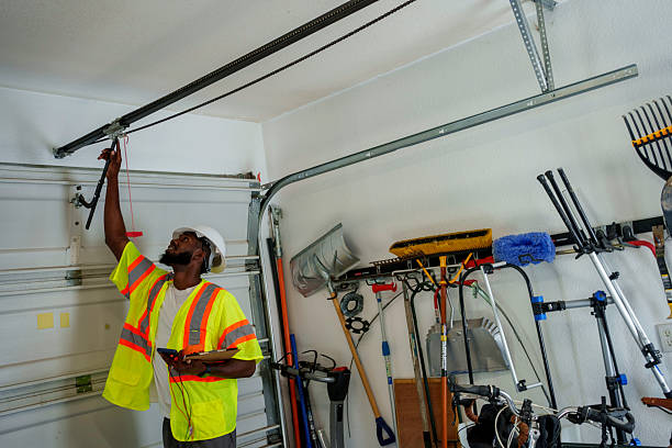 Professional Garage Door Panel Replacement technician working in Richland County County, WI